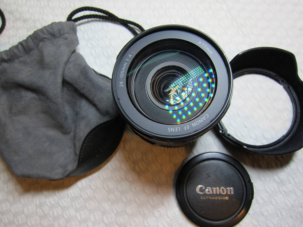 Canon キヤノンEF24-105㎜F4 L IS USM フード、ソフトケース付き