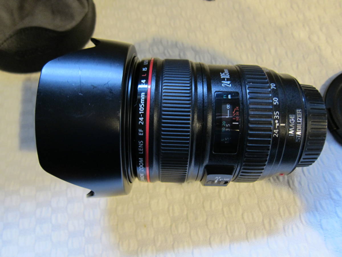 Canon キヤノンEF24-105㎜F4 L IS USM フード、ソフトケース付き