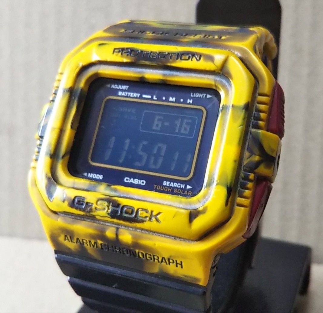 カスタム品 カシオ CASIO G-SHOCK G-5500JC-9 ソーラー デジタル 腕時計 メンズ 反転液晶 ジャミンカラー