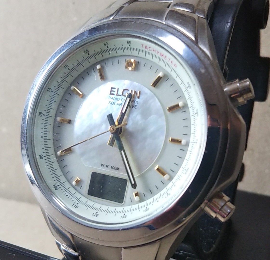エルジン ELGIN FK-1375S-AP 電波 ソーラー アナデジ 腕時計 エルジン ELGIN FK-1375S-AP 電波 ソーラー アナデジ 腕時計