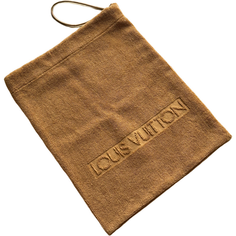 ルイ・ヴィトン レア 保存袋 巾着袋 ポーチ袋 収納袋 パイル地 タオル地 未使用 正規品_画像1