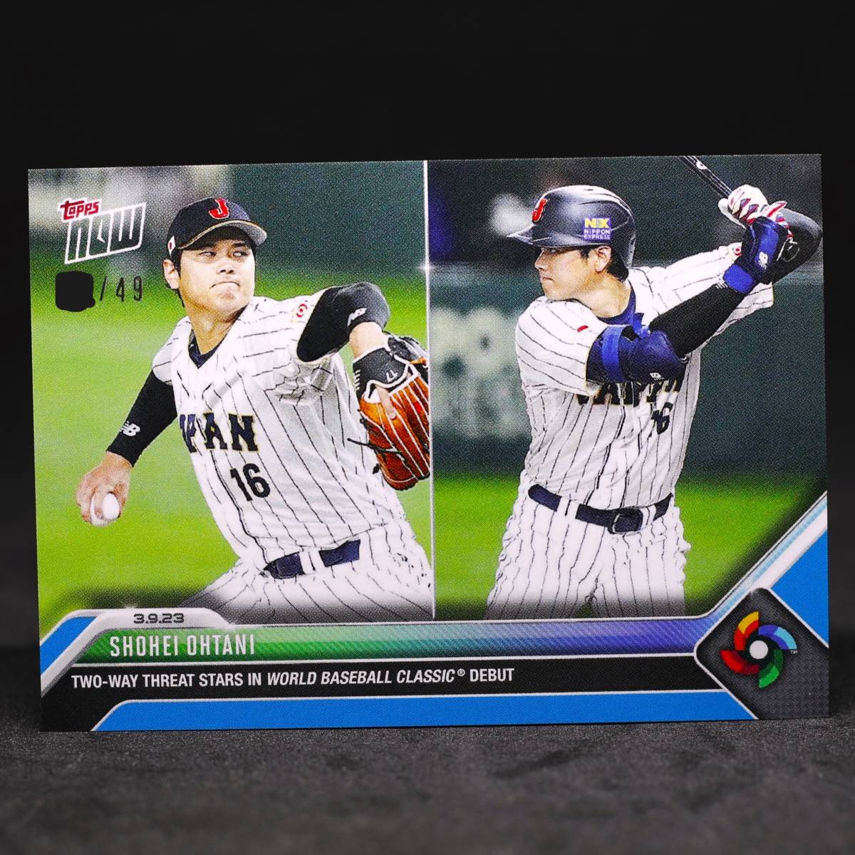 ☆49枚限定☆ 2023 WBC 史上初 二刀流 大谷 翔平 Topps Now 8 Ohtani