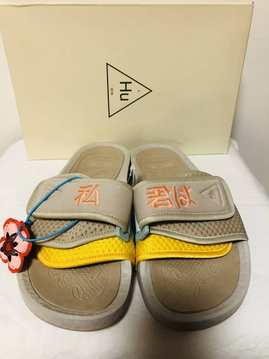 新品 adidas CHANCLETAS HU SLIDES 26.5cm 定価13,200円 PHARRELL WILLIAMS NIGO FREINDSHIP PACK 2020年製 サンダル pw アディダス us8_画像2