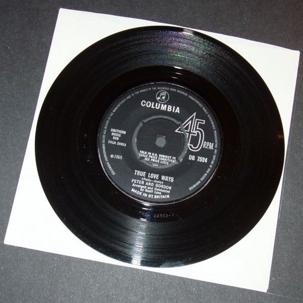 PETER & GORDON True Love Ways UK盤シングル Columbia 1967_画像1