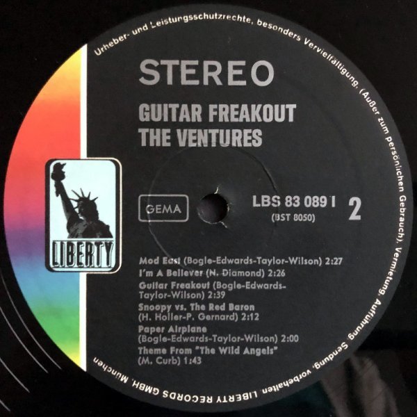 THE VENTURES Guitar Freakout ドイツ盤LP Liberty 1967_画像3