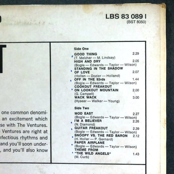 THE VENTURES Guitar Freakout ドイツ盤LP Liberty 1967_画像4