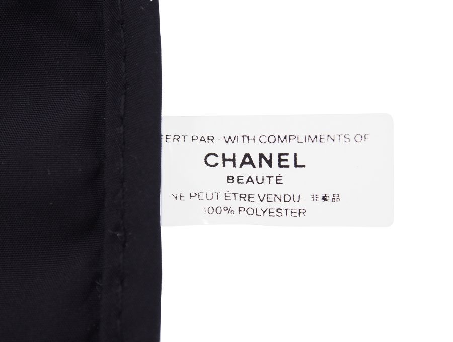 【Used 展示品】 シャネル CHANEL ノベルティ 巾着ポーチ 巾着袋 ドローストリングバッグ 小袋 共布 裏地付き ポリエステル100% ブラック_画像6