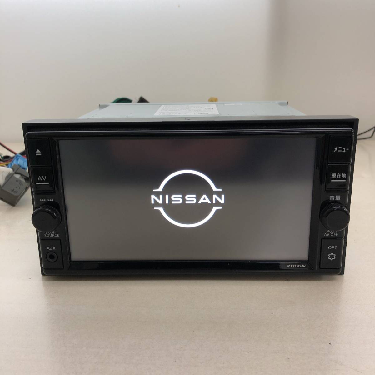 C942 売り切り！日産純正ナビ MJ321D-W 地図データ2021年 フルセグ/Bluetooth /ＣＤ/ＤＶＤ 動作確認済/配線/取説