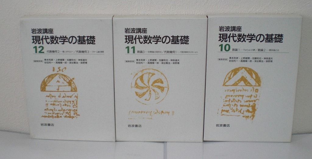 即決 送料無料 希少本 岩波講座 現代数学の基礎 10 11 12 3冊セット 数論 代数幾何 上野健爾 岩沢理論 保型形式 層 コホモロジー スキーム