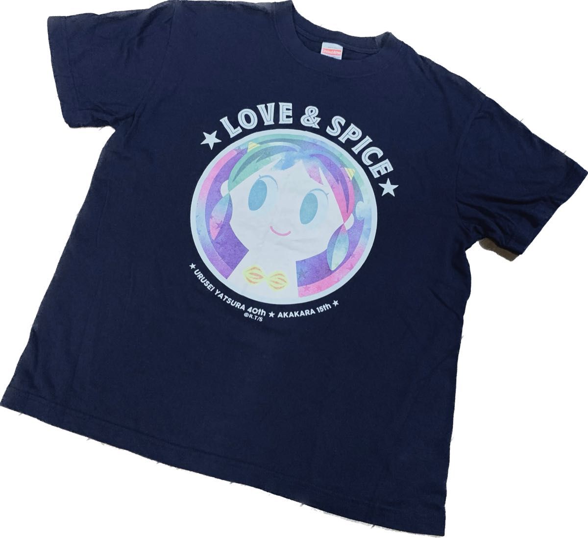 うる星やつら 赤から コラボTシャツ サイズM ネイビー ラムちゃん