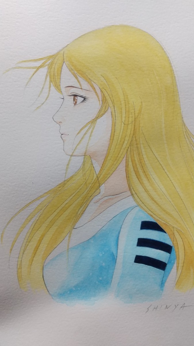 宇宙戦艦ヤマト ヤマトよ永遠に サーシャ直筆水彩画 高橋信也 宇宙戦艦ヤマト ヤマトよ永遠に サーシャ直筆水彩画 高橋信也