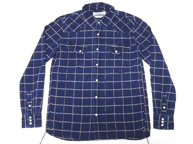 ヤフオク! - REMI RELIEF CHECK DENIM SHIRT L size / レミレ...