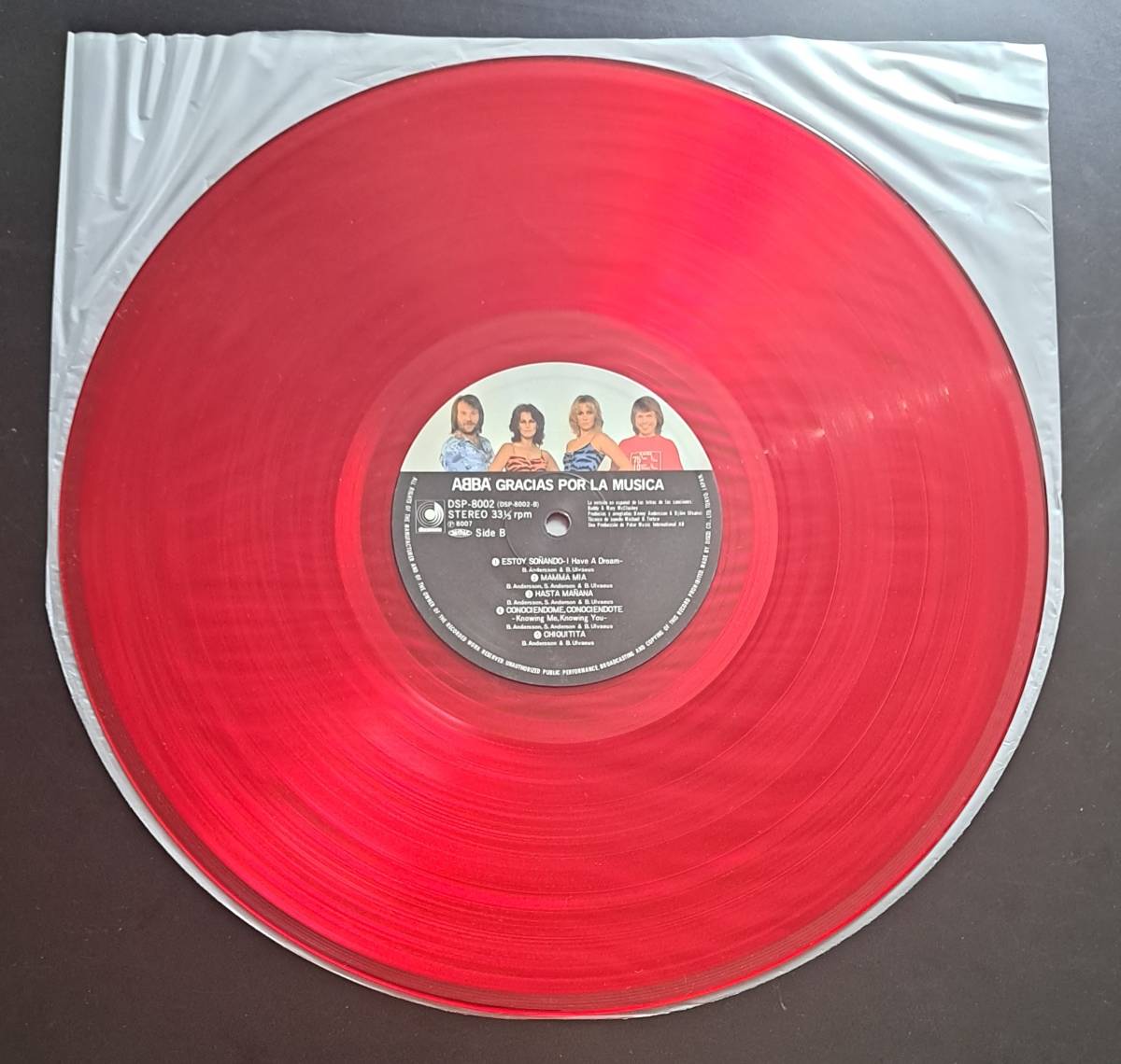  clear * red * record superior article with belt LP*aba[ Gracia s*poru*la*m deer ]DSP-8002 Victor 1980 year ABBA / Gracia Por LA Musica