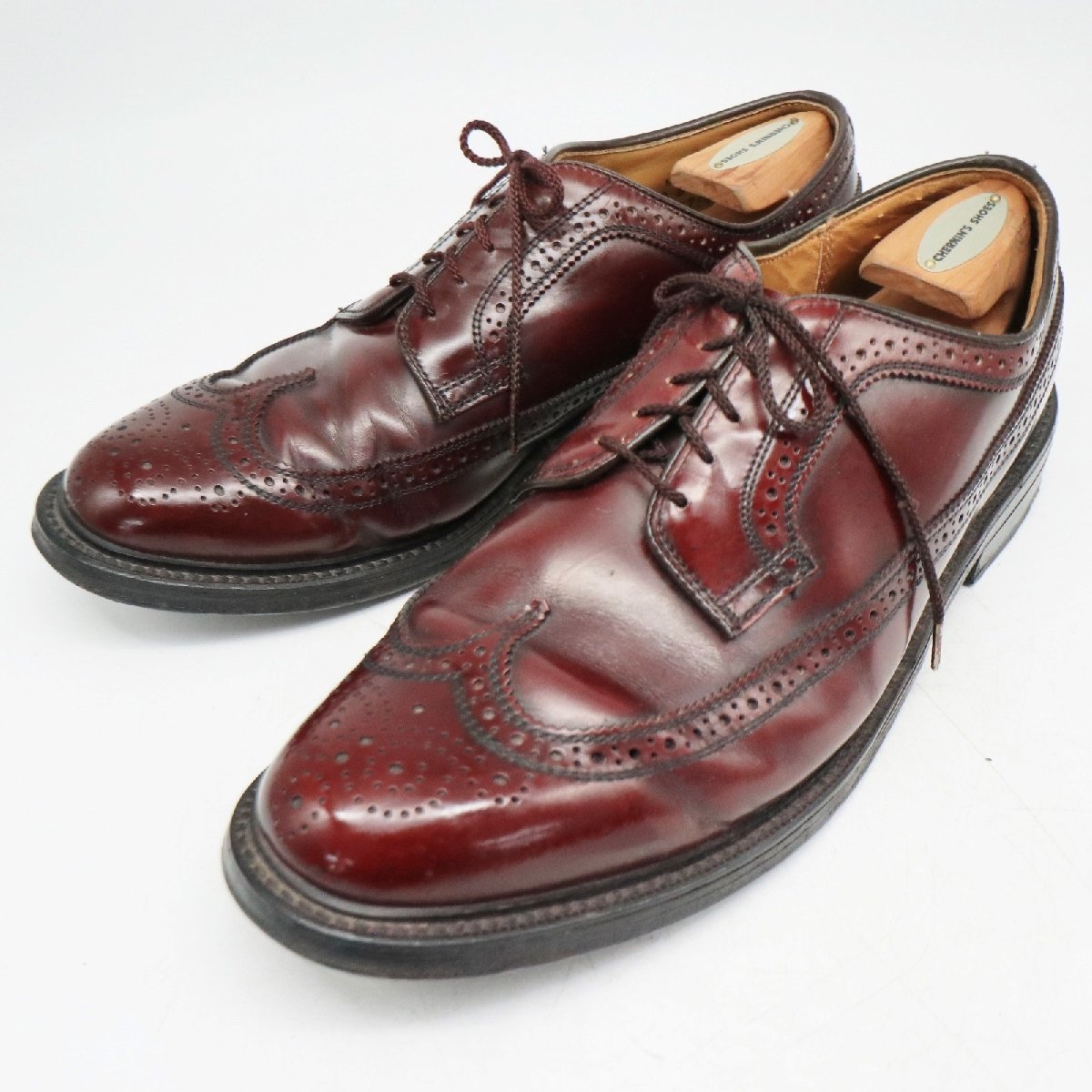 USA製 Dexter 外羽根式 ロングウィングチップ 本革 革靴 レザーシューズ ブラウン ( メンズ 10 1/2 D ≒ 28.5cm ) 中古 古着 KA0236_画像2