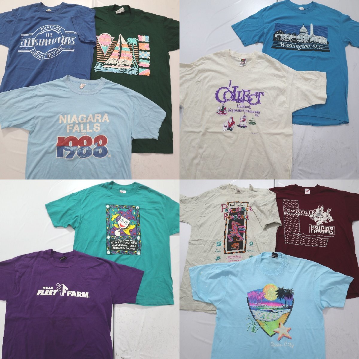 ◎OLD半袖Tシャツ set シングルステッチ 寒色系 他 (メンズXL) 10枚