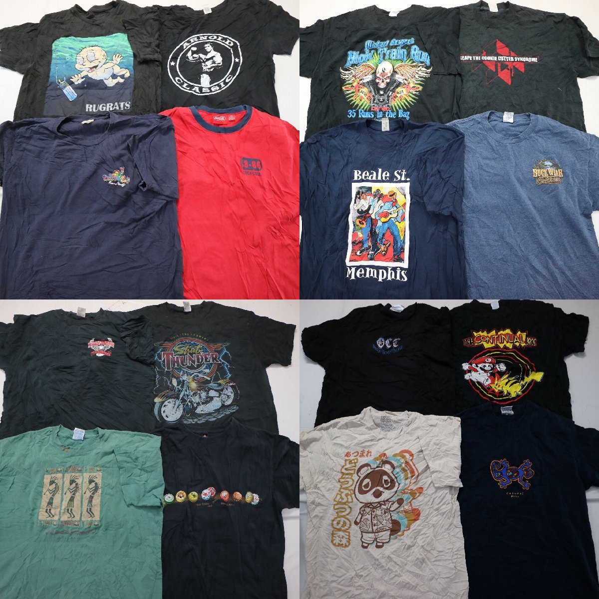 ◎古着屋系半袖Tシャツ set 丸首 プリント ロゴ 他 (メンズXL/L) 16枚