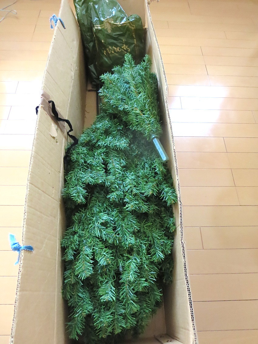  Christmas tree 150cm* illumination light * ornament ( tree. real * ribbon )* pedestal cover * box attaching 