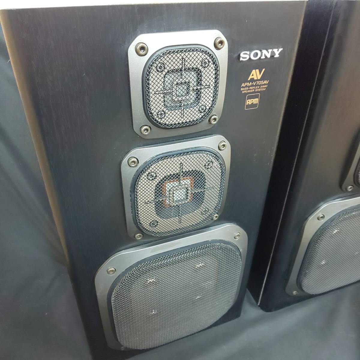 大人気! 動作品 金具付き SONY 平面2wayスピーカー APM-X5A ペア