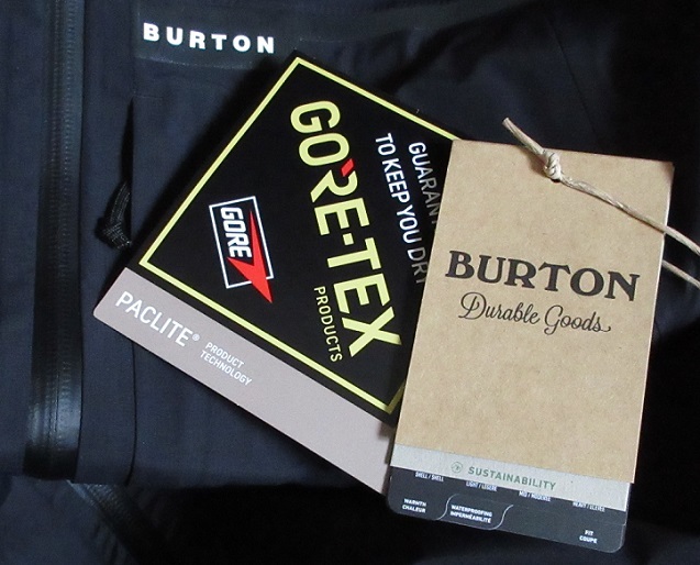 Burton (バートン) Veridry GORE-TEX レインジャケット Sサイズ ブラック 黒 ゴアテックス