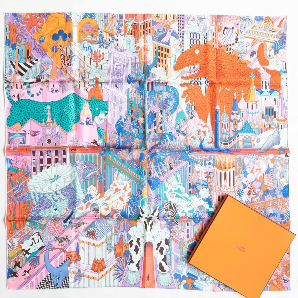 最高級品/未使用品】 HERMES 【アニマポリス ANIMA POLIS カレ90