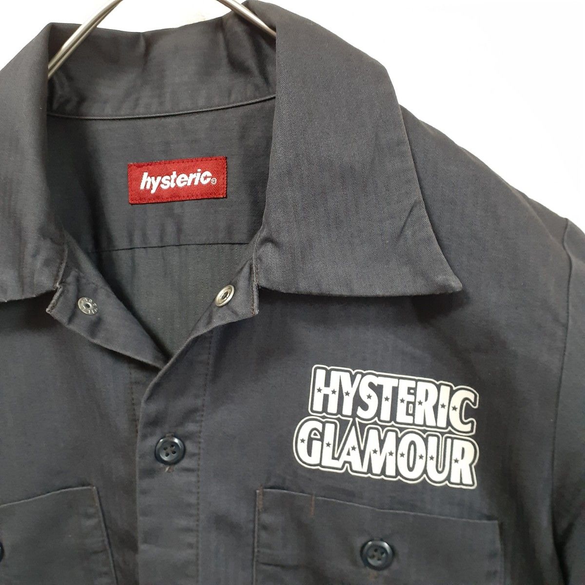 HYSTERIC GLAMOUR/ヒステリックグラマーワークシャツ　ヒスガール アメ車 グラフィティー F