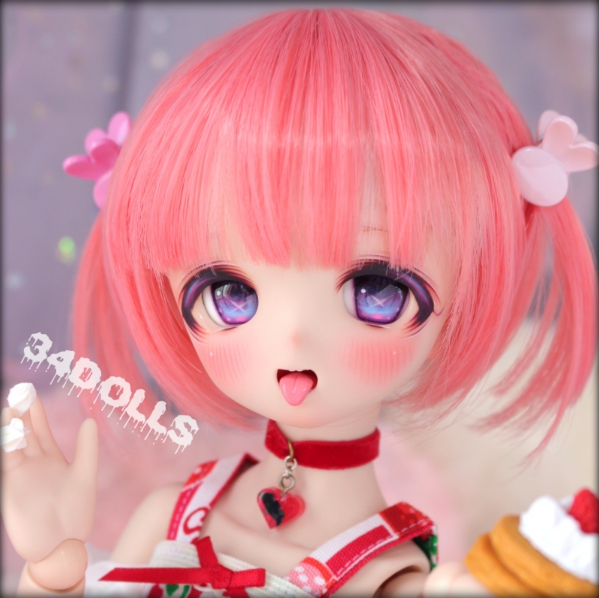 34DOLLS】DDH-01 F肌 カスタムヘッド+手描きアイ+舌パーツ MDD