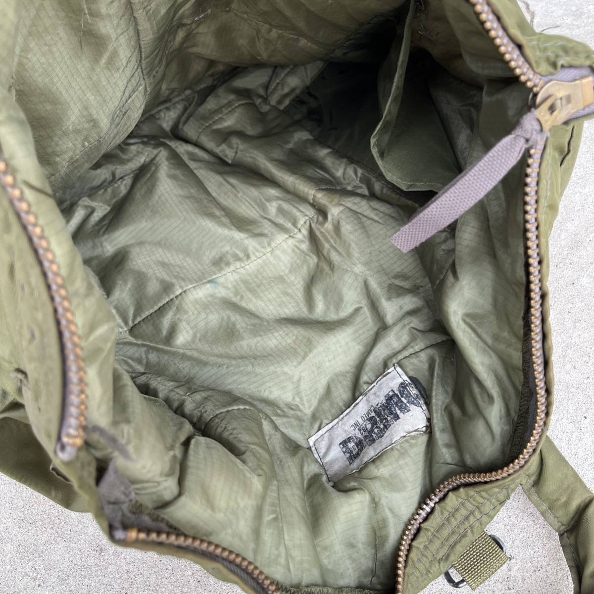 ビンテージ 70s ヘルメット バッグ ナイロン ミリタリー US.ARMY 米軍