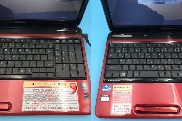 S1584◎TOSHIBA dynabook T351/57CR 東芝 Windows10 ノートパソコン　PC intel Corei5-2410M 2.30GHz 4GB OSインストール済【訳あり】_画像4
