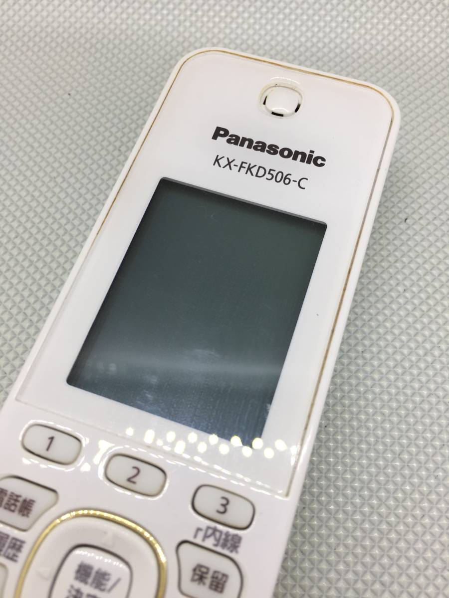 OK7464◆電話子機 Panasonic パナソニック KX-FKD506 充電台 PNLC1058 コードレス 子機 電話機 ホワイトの画像4