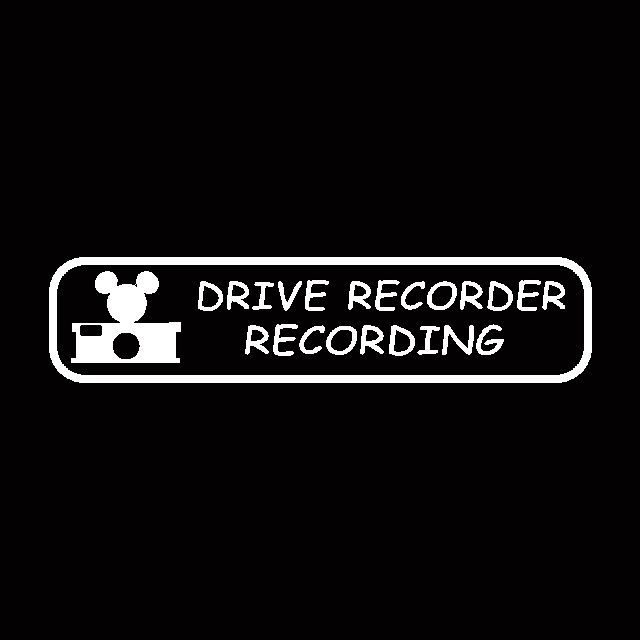 ドライブレコーダー 録画中 + ミッキーカメラ  カッティングステッカー ドラレコに 英語Verの画像1