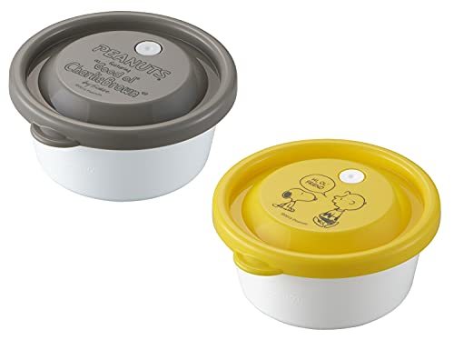 OSK レンジ容器 レンジパック スヌーピー ピーナッツ 丸型 270ml [2個組/保存容器] 日本製 食洗機対応_画像1