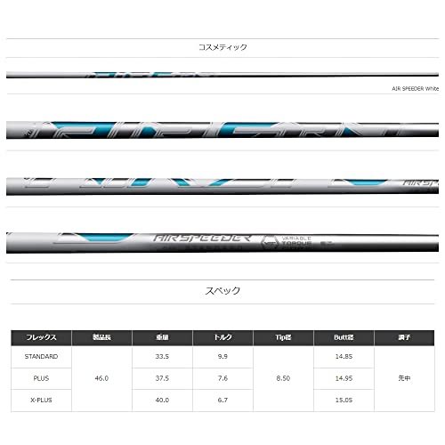ダンロップ XXIO X・SRIXSON ZX シリーズ ドライバー対応スリーブ付シャフト Fujikura AIR SPEEDER WHITE STANDARD 45.5インチ_画像4