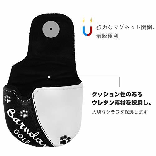 ゴルフパター用ヘッドカバー,ゴルフクラブヘッドカバー PUレザー製パター用ヘッドカバー ゴルフパターカバー_画像4