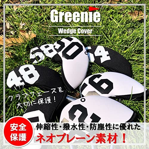 Greenie (グリーニー) ゴルフ ウエッジカバー アイアンカバー ヘッドカバー フェイスカバー ネオプレーン 単品 ウエッジ アイアン Golf_画像5