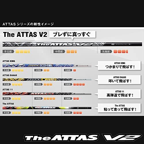 PING G430・G425・G410 シリーズ ドライバー対応スリーブ付シャフト The ATTAS V2 7X 45.75インチ_画像3