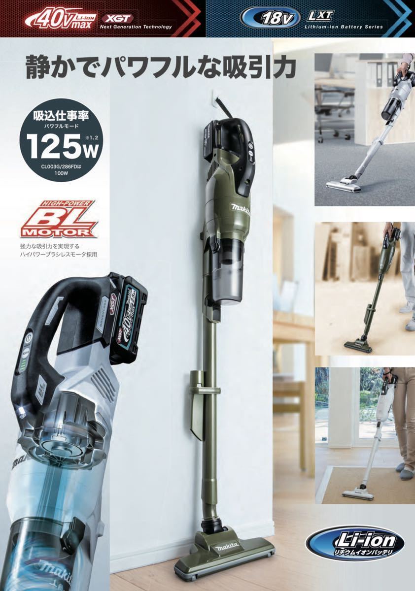 マキタ 18V充電式クリーナー CL286FDZO オリーブ 本体のみ(バッテリー
