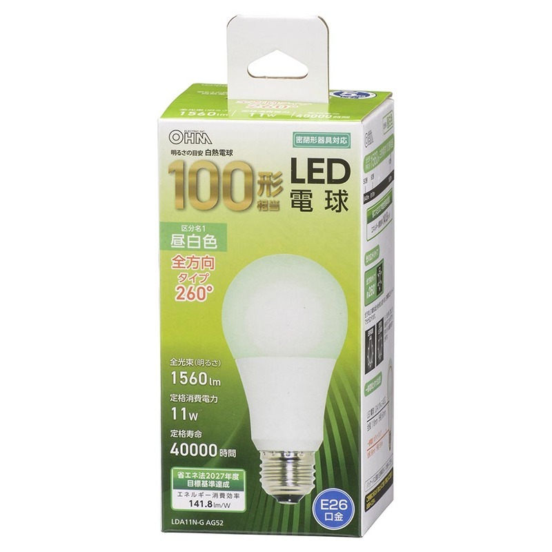 LED電球 E26 100形相当 昼白色｜LDA11N-G AG52 06-3295 オーム電機_画像1