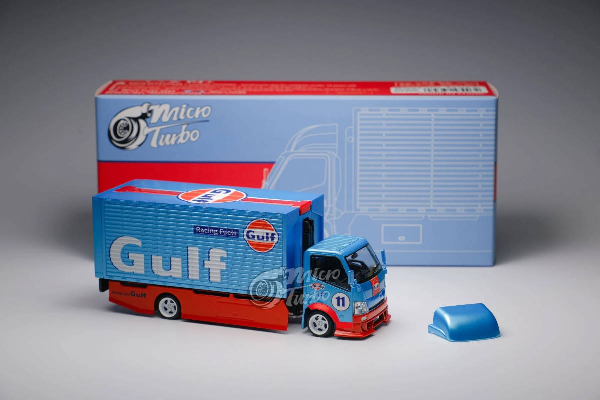 高評価！ 1/64 Micro Turbo ウイングボデー車両運搬車 GULF仕様 商用車、公用車