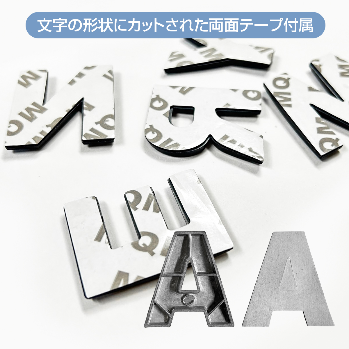 3D アルファベット エンブレム AGEVAN アゲバン ロゴ マットブラック 金属製 ステッカー フォント デカール 外装_画像3
