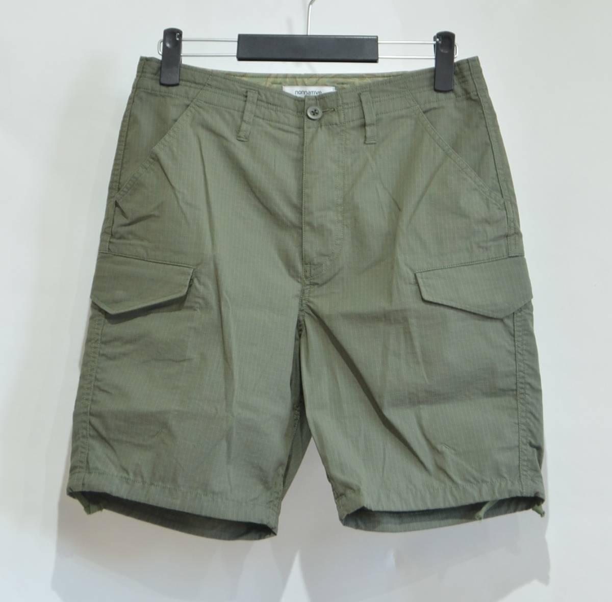 新品 nonnative ノンネイティブ TROOPER 6P SHORTS C/P RIPSTOP STRETCH ショートパンツ オリーブ 0 Y-319639_画像1