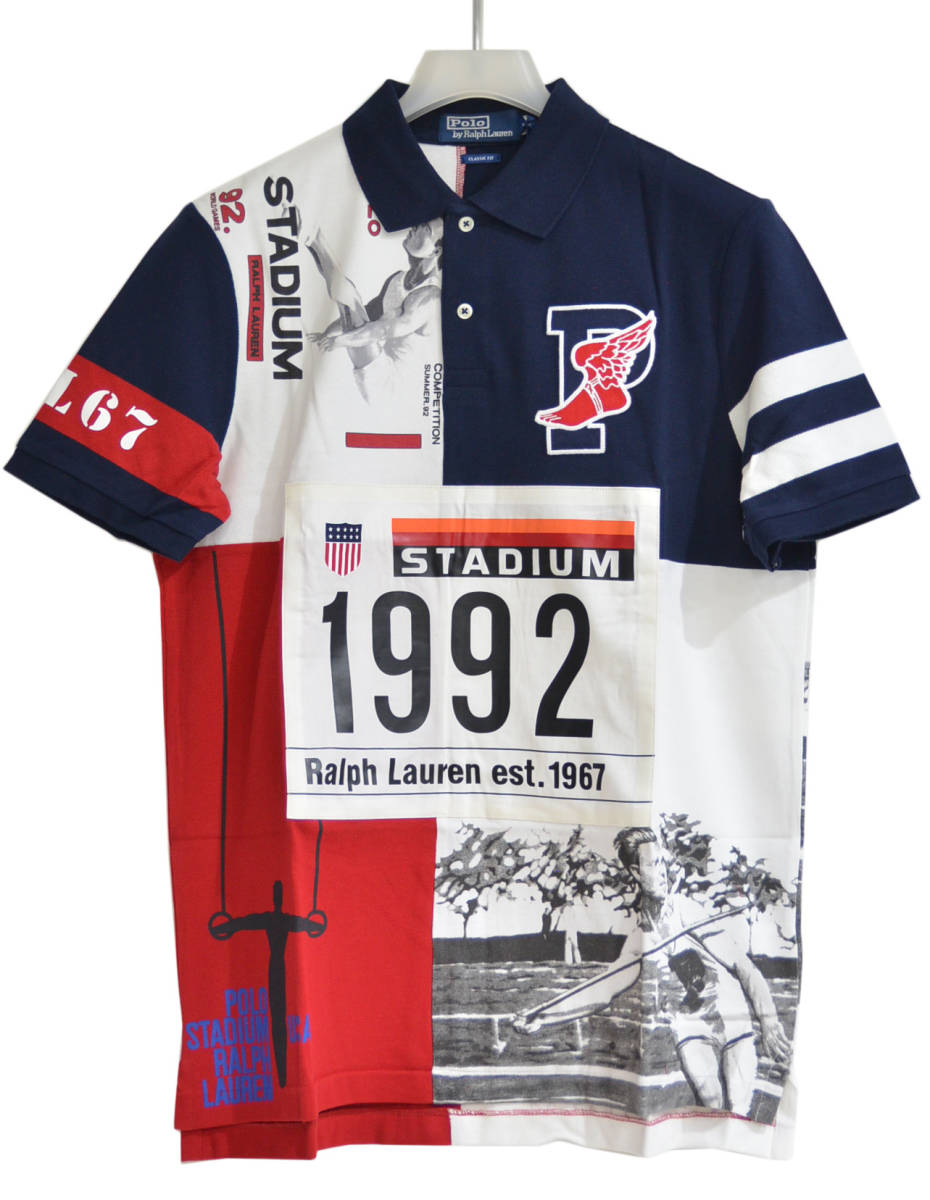 新品 POLO RALPH LAUREN ラルフローレン 1992 STADIUM COLLECTION 復刻 25周年 ポロシャツ Y-228251