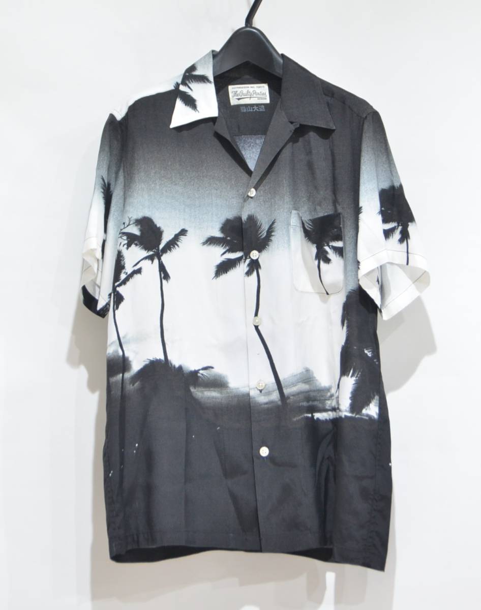 WACKO MARIA ワコマリア 森山大道 HAWAIIAN SHIRT アロハシャツ 半袖 トップス ブラック L Y-319001_画像1