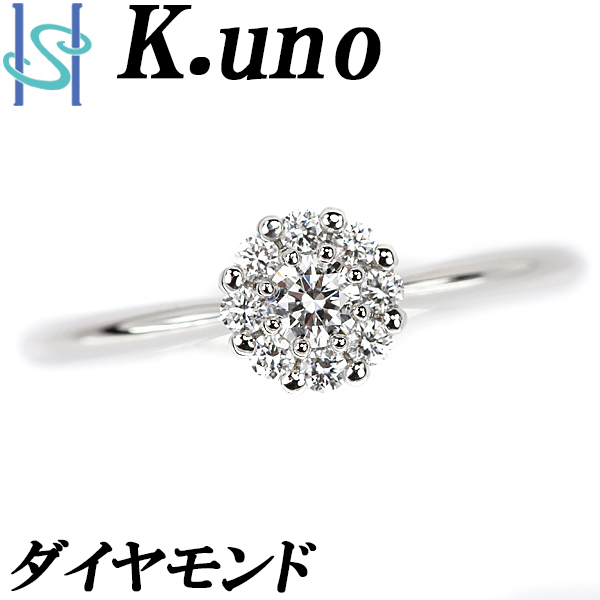 ケイウノ ダイヤモンド リング Pt900 プラチナ 一粒石 ブランド 送料無料 美品 SH91085 