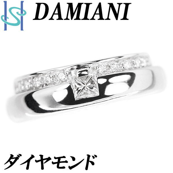 品揃え豊富で 送料無料 DAMIANI ブランド 2連風 ホワイトゴールド K18