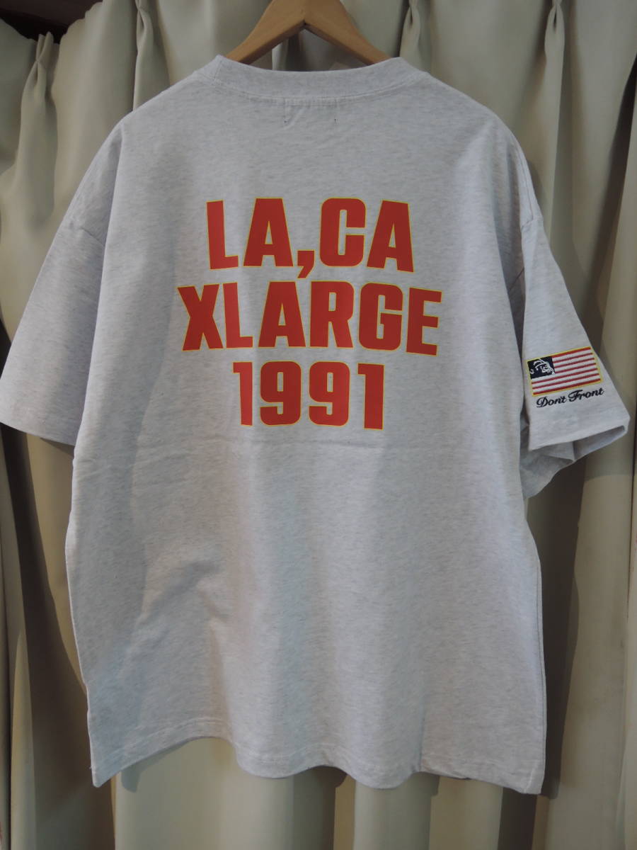 X-LARGE XLARGE エクストララージ LOCAL LOGO S/S TEE アッシュ XLサイズ 人気商品 送料￥230～ 値下げしました！_画像1