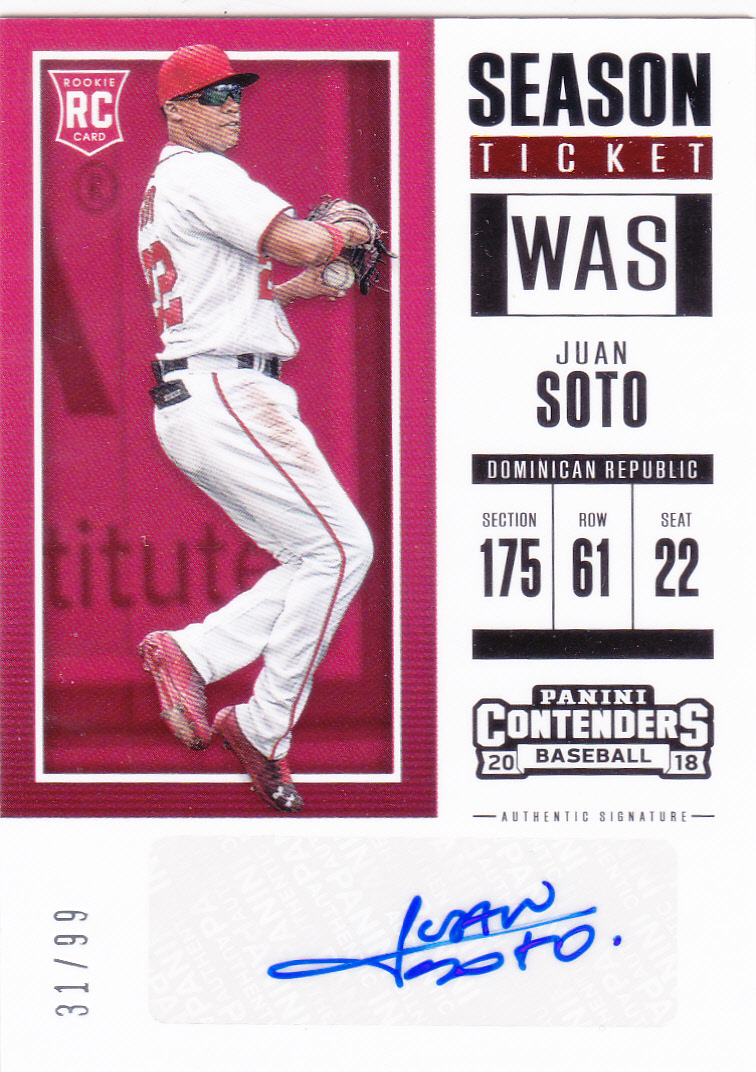 ９９枚限定‼️ RC ルーキー topps 2018 Juan Soto サイン-