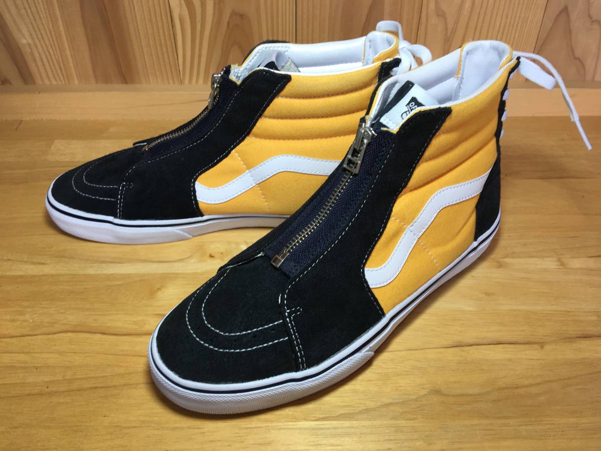 ★VANS バンズ 国内企画 SK8 スケート ジッパー 紺×黄×白 27.5cm 美品 Used 検 スリッポン オールドスクール ハーフキャブ ERA_画像1