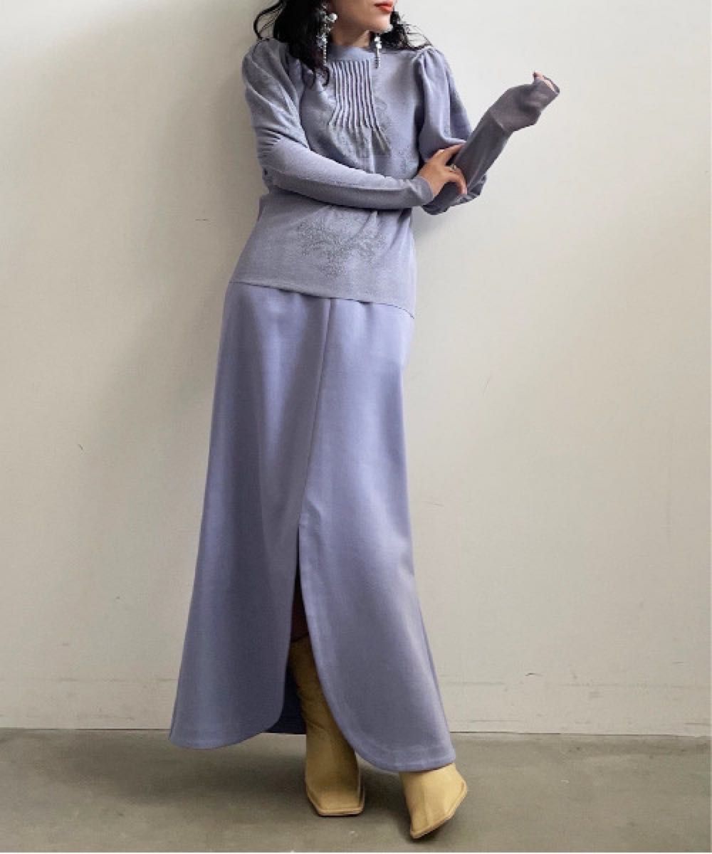 3d Fabric Bodycon Sleeveless High-low Skirt Dress - 232C1122