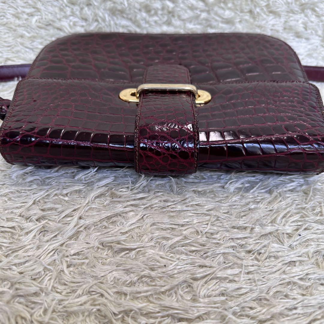 1円スタート】高級 クロコダイル シャイニング加工 本ワニ革 2way