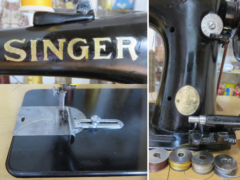 * antique * service completed SINGER singer occupation for stepping sewing machine working properly goods 